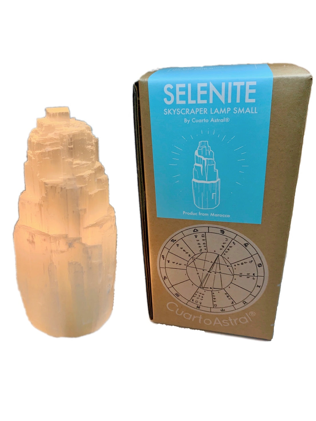 Selenite Skyscraper Lamp Small Prime